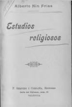 Portada de 'Estudios religiosos' de Alberto Nin Frías